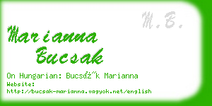 marianna bucsak business card